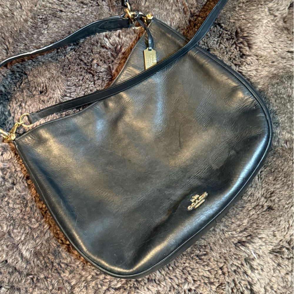 Coach Black Leather Shoulder Bag